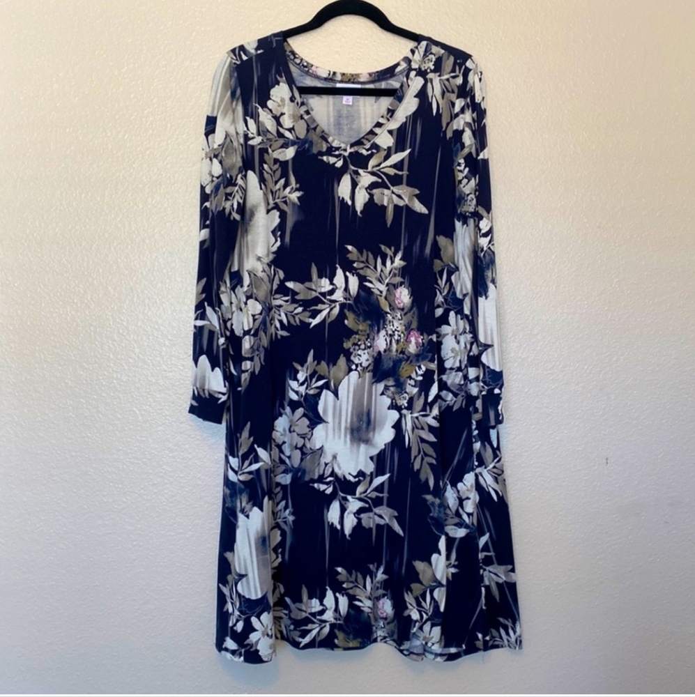 Lularoe Xl Floral Emily Dress 16-18